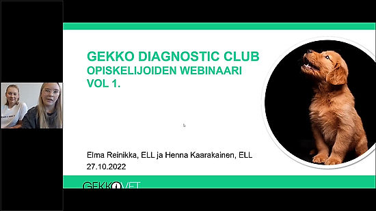 Gekko Diagnostic Club - opiskelijoiden webinaari vol.1